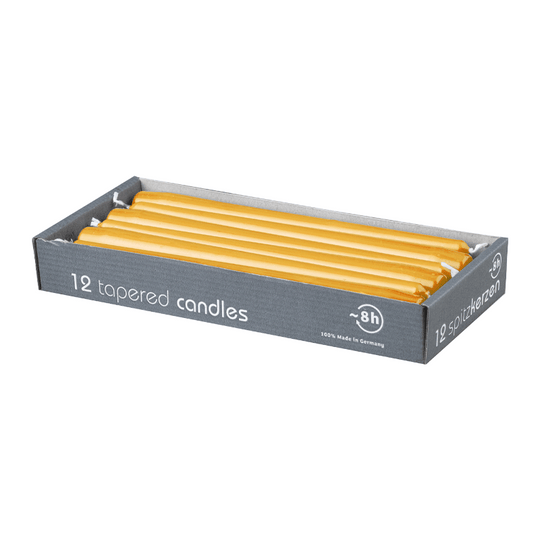 CLASSIC Spitzkerzen Natur, 250/23 mm, WENZEL, Brenndauer 8h, 12 St.