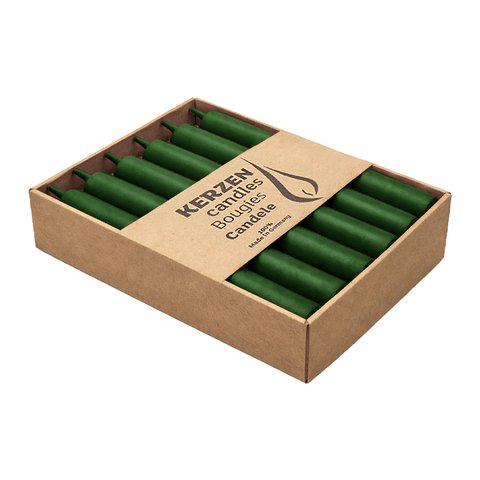 CLASSIC Stabkerzen Jägergün, 250/22 mm, WENZEL, 10h, 12 St.