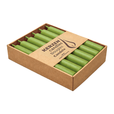 CLASSIC Stabkerzen Olive, 250/22 mm, WENZEL, 10h, 12 St.