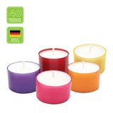 Colorlights Winter-Edition, WENZEL-Teelichter, Brenndauer ca. 8h, 24/38 mm, 40 Stück