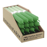 DIP DYE Stabkerzen aus Paraffin, 250/22 mm, Pinie-Salbei, KERZENFARM HAHN, Brenndauer ca. 12h, 16 Stück pro Verpackung