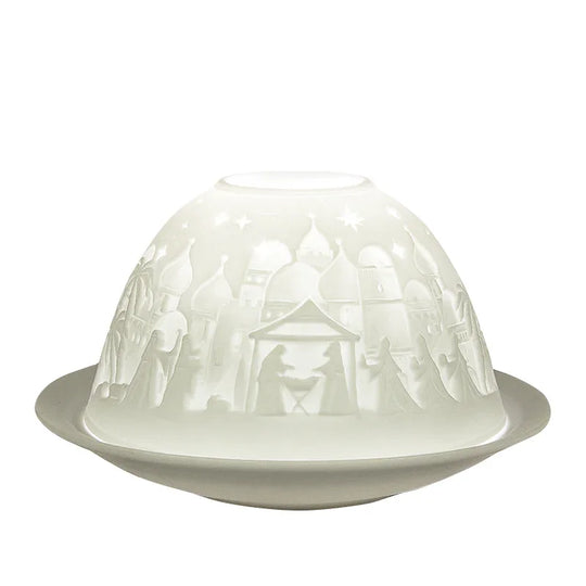 Dome-Light Bethlehem, Porzellan-Windlicht, KERZENFARM HAHN