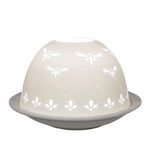 Dome-Light Libellen, Porzellan-Windlicht, KERZENFARM HAHN