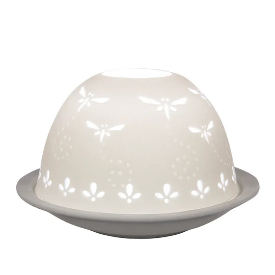 Dome-Light Libellen, Porzellan-Windlicht, KERZENFARM HAHN