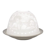 Dome-Light Raphael-Engel, Porzellan-Windlicht, KERZENFARM HAHN