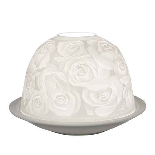 Dome-Light Rosen, Porzellan-Windlicht, KERZENFARM HAHN