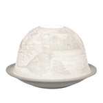 Dome-Light Seidenschwanz, Porzellan-Windlicht, KERZENFARM HAHN