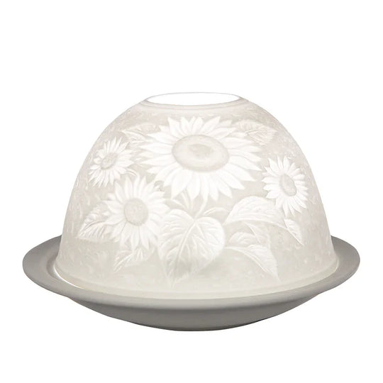 Dome-Light Sonnenblume, Porzellan-Windlicht, KERZENFARM HAHN