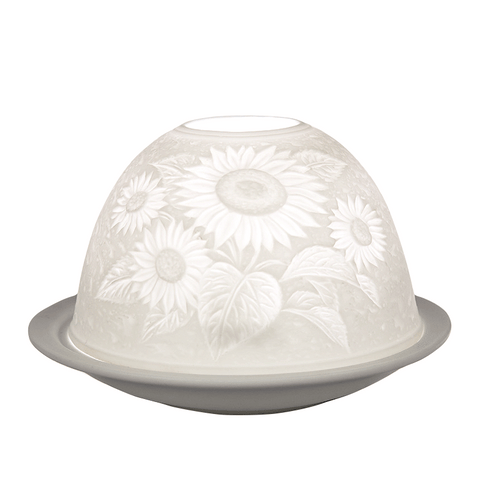 Dome-Light Sonnenblume, Porzellan-Windlicht, KERZENFARM HAHN