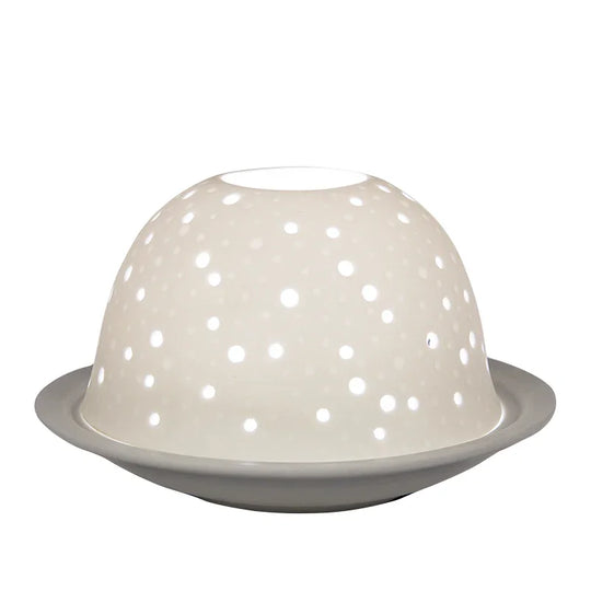 Dome-Light Sternenhimmel, Porzellan-Windlicht, KERZENFARM HAHN