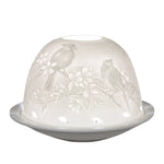 Dome-Light Vögel, Porzellan-Windlicht, KERZENFARM HAHN