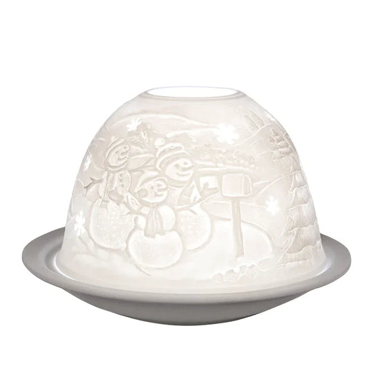 Dome-Light Winter, Porzellan-Windlicht, KERZENFARM HAHN