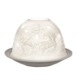 Dome-Light Winterzauber, Porzellan-Windlicht, KERZENFARM HAHN