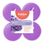 Duft-Maxilichter, Französischer Lavendel, True Scents, BOLSIUS, Ø60 mm, Brenndauer ca. 8h, 8 Stück pro Verpackung