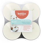 Duft-Maxilichter, Fresh Cotton, True Scents, BOLSIUS, Ø60 mm, Brenndauer ca. 8h, 8 Stück pro Verpackung