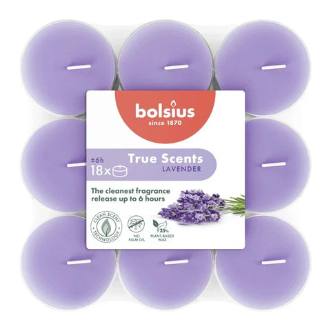 Duft-Teelichter Französischer Lavendel, BOLSIUS, 6h, 18 St. –
