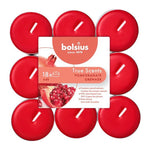 Duft-Teelichter, Granatapfel, True Scents, BOLSIUS, Ø38 mm, Brenndauer ca. 4h, 18 Stück pro Verpackung