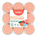 Duft-Teelichter, Pfirsich, True Scents, BOLSIUS, Ø38 mm, Brenndauer ca. 4h, 18 Stück pro Verpackung