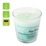 Duftkerze im Glas, Aloe Vera, 100% pflanzliches Stearin, KERZENFARM HAHN, mit reinen ätherischen Ölen, Brenndauer ca. 24h - luterna.de