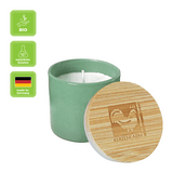 Duftkerze im Glas, Fichtennadel, 100% pflanzliches Rapswachs, KERZENFARM HAHN, mit reinen ätherischen Ölen, Brenndauer ca. 17h - luterna.de