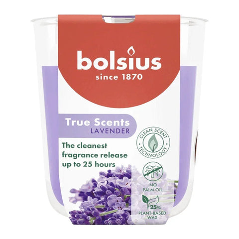 Duftkerze im Glas Französischer Lavendel, BOLSIUS, 25h –