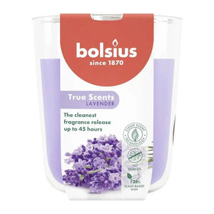 Duftkerze im Glas, Französischer Lavendel, True Scents, BOLSIUS, 97/85 mm, Brenndauer ca. 45h
