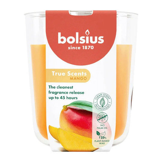 Duftkerze im Glas, Mango, True Scents, BOLSIUS, 97/85 mm, Brenndauer ca. 45h