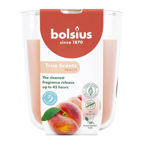 Duftkerze im Glas Pfirsich, BOLSIUS, 45h –