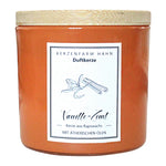 Duftkerze im Glas, Vanille-Zimt, 100% pflanzliches Rapswachs, KERZENFARM HAHN, mit reinen ätherischen Ölen, Brenndauer ca. 17h