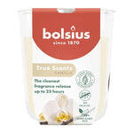 Duftkerze im Glas, Vanille, True Scents, BOLSIUS, 80/73 mm, Brenndauer ca. 25h