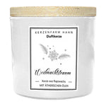 Duftkerze im Glas, Weihnachtstraum, 100% pflanzliches Rapswachs, KERZENFARM HAHN, mit reinen ätherischen Ölen, Brenndauer ca. 17h