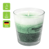 Duftkerze im Glas, Winterwald, 100% pflanzliches Stearin, KERZENFARM HAHN, mit reinen ätherischen Ölen, Brenndauer ca. 24h - luterna.de