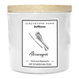 Duftkerze im Glas, Zitronengras, 100% pflanzliches Rapswachs, KERZENFARM HAHN, mit reinen ätherischen Ölen, Brenndauer ca. 17h - luterna.de