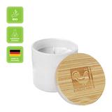 Duftkerze im Glas, Zitronengras, 100% pflanzliches Rapswachs, KERZENFARM HAHN, mit reinen ätherischen Ölen, Brenndauer ca. 17h - luterna.de
