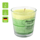 Duftkerze im Glas, Zitronengras, 100% pflanzliches Stearin, KERZENFARM HAHN, mit reinen ätherischen Ölen, Brenndauer ca. 24h - luterna.de