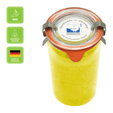 Duftkerze im XL-Weckglas®, 100% pflanzliches Stearin, 100% Natur, KERZENFARM HAHN, mit reinen ätherischen Ölen, Brenndauer ca. 40h - luterna.de