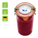 Duftkerze im XL-Weckglas®, Eisenkraut-Minze, 100% pflanzliches Stearin, KERZENFARM HAHN, mit reinen ätherischen Ölen, Brenndauer ca. 40h - luterna.de