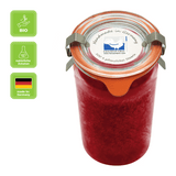 Duftkerze im XL-Weckglas®, Weihnachtstraum, 100% pflanzliches Stearin, KERZENFARM HAHN, mit reinen ätherischen Ölen, Brenndauer ca. 40h - luterna.de