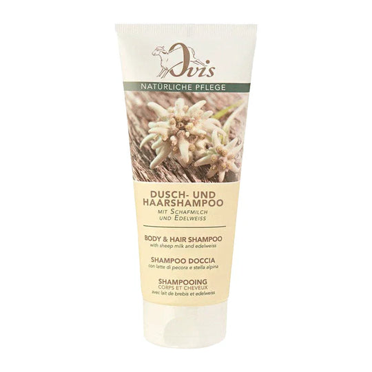 Dusch- & Haarshampoo mit Schafmilch & Edelweiß, Ovis Schafmilchseife, 100% natürlich, 200 ml