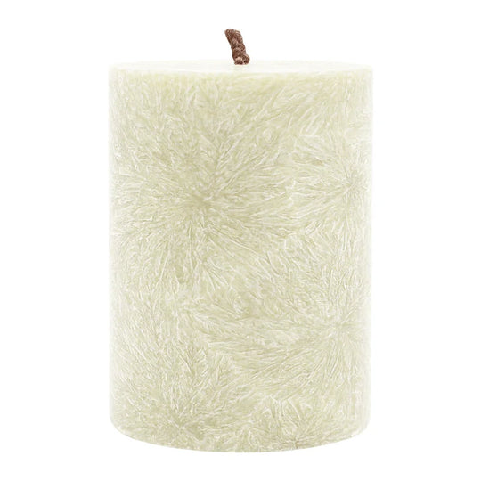 Stumpenkerze aus Stearin, Elfenbein, 50/65 mm, 100% pflanzlicher Wachs, KERZENFARM HAHN, Brenndauer ca. 15h