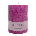 RUSTIC-Stumpenkerze Erika, WENZEL, 80/70 mm, Brenndauer ca. 34h, selbstverlöschend