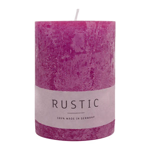 RUSTIC-Stumpenkerze Erika, WENZEL, 80/70 mm, Brenndauer ca. 34h, selbstverlöschend