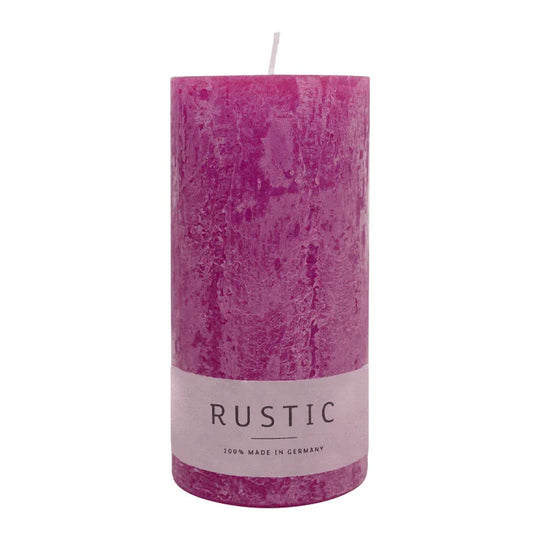 RUSTIC-Stumpenkerze Erika, WENZEL, 140/70 mm, Brenndauer ca. 69h, selbstverlöschend