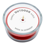 Glasschale Outdoor mit Dochtkerze, Outdoor-Kerze, Altrot, WENZEL, 150/80 mm, Brenndauer ca. 20h