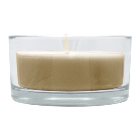 Glasschale Outdoor mit Dochtkerze, Outdoor-Kerze, Erdnuss, WENZEL, 150/80 mm, Brenndauer ca. 20h