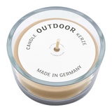 Glasschale Outdoor mit Dochtkerze, Outdoor-Kerze, Erdnuss, WENZEL, 150/80 mm, Brenndauer ca. 20h