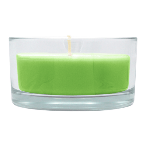 Glasschale Outdoor mit Dochtkerze, Outdoor-Kerze, Farn, WENZEL, 150/80 mm, Brenndauer ca. 20h