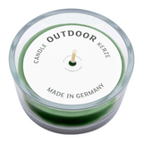 Glasschale Outdoor mit Dochtkerze, Outdoor-Kerze, Jägergrün, WENZEL, 150/80 mm, Brenndauer ca. 20h