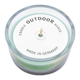 Glasschale Outdoor mit Dochtkerze, Outdoor-Kerze, Light Green, WENZEL, 150/80 mm, Brenndauer ca. 20h