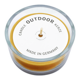 Glasschale Outdoor mit Dochtkerze, Outdoor-Kerze, Natur, WENZEL, 150/80 mm, Brenndauer ca. 20h